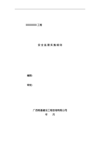 XX市政安全监理实施细则范本样本