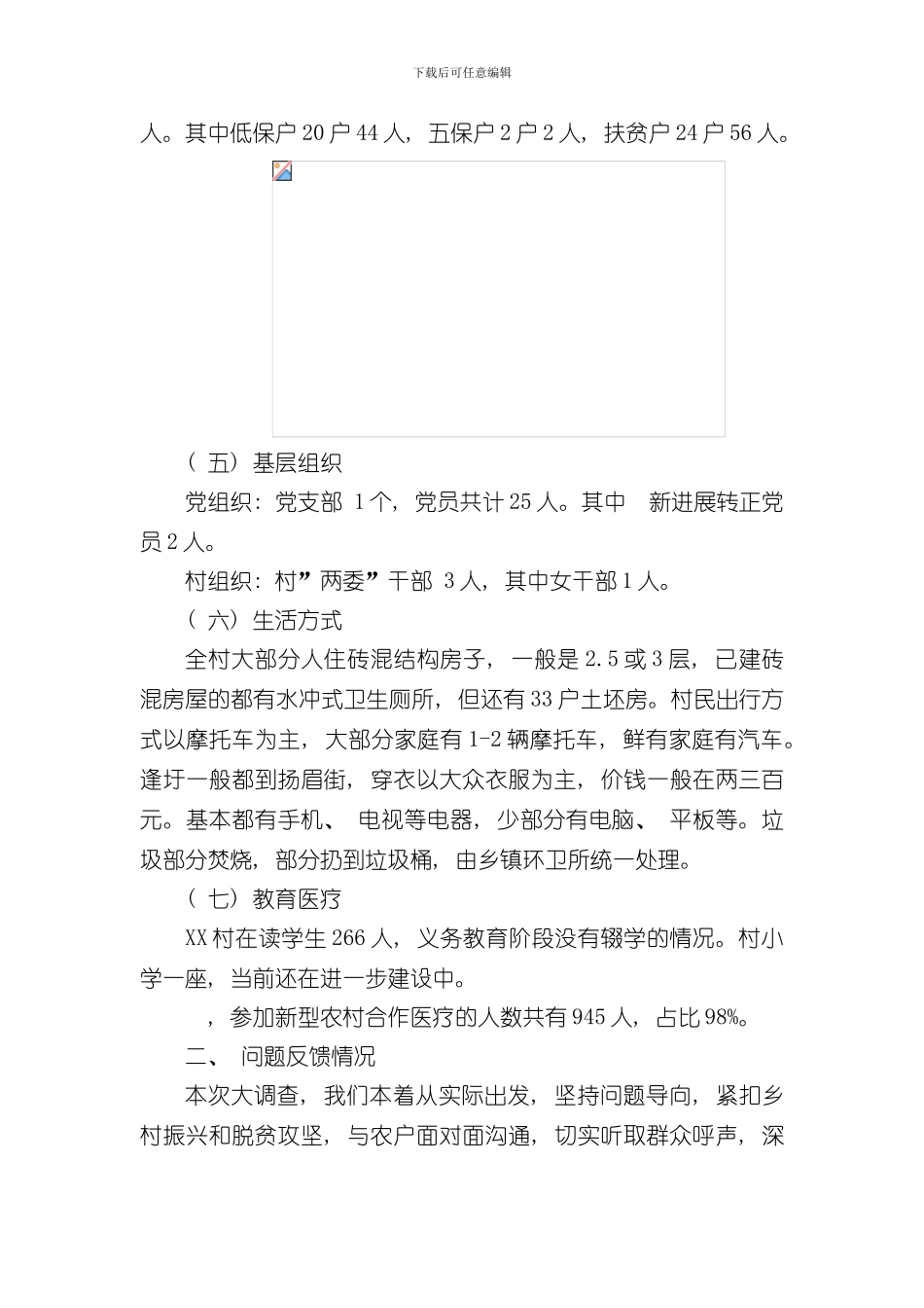 XX村调研报告样本_第2页