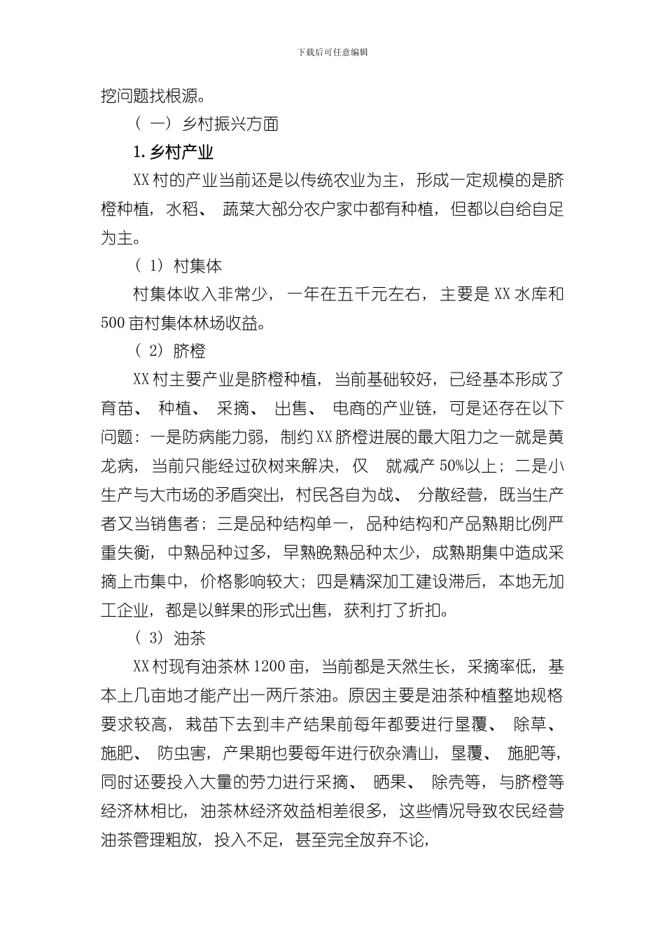 XX村调研报告样本_第3页