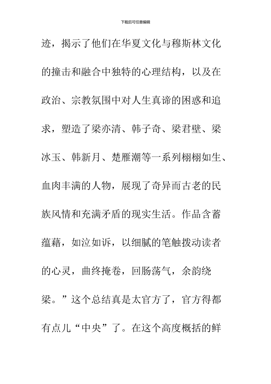 《穆斯林的葬礼》读后感-2_第3页