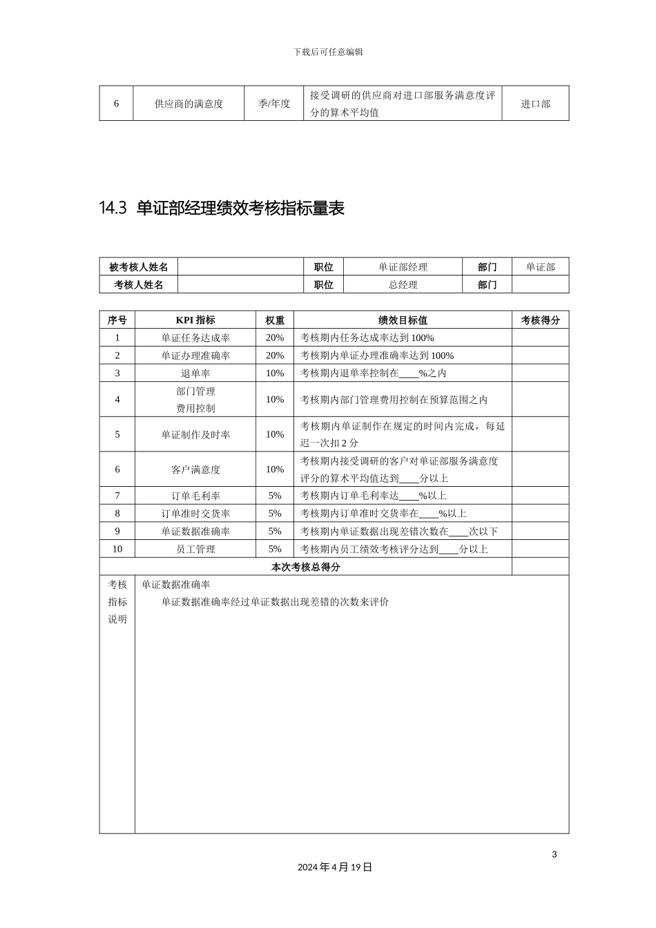 一个外贸公司的绩效考核方案_第3页