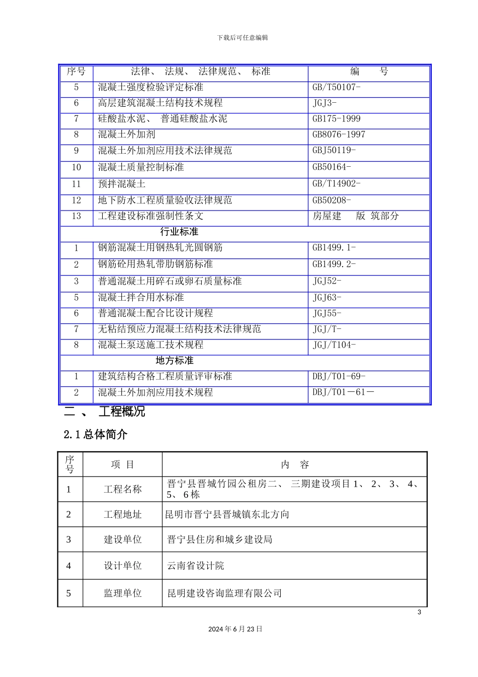 一标混凝土浇筑施工方案_第3页