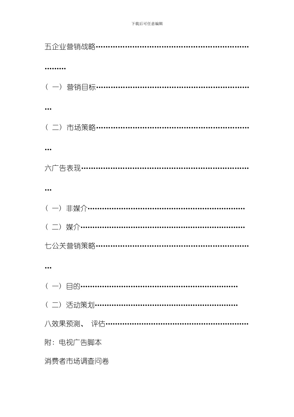 七度空间广告策划书模板_第3页