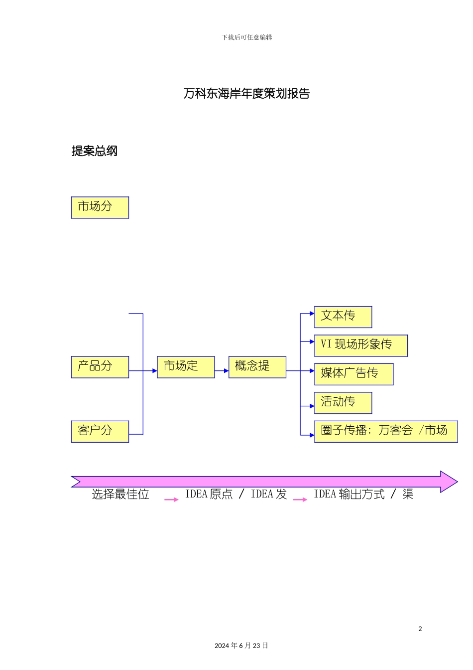 万科东海岸年度策划报告_第2页