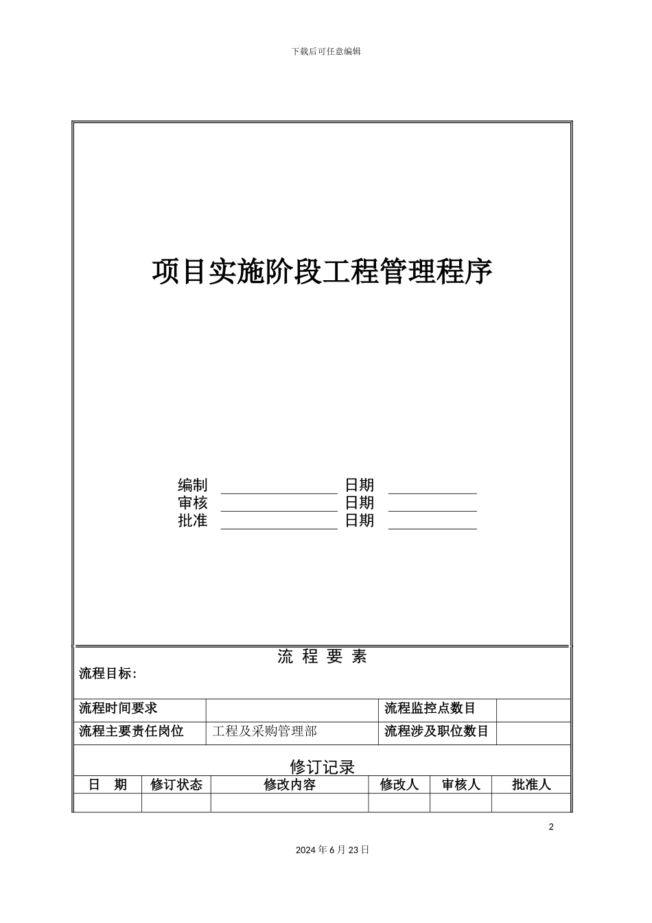 万科地产项目实施阶段工程管理程序_第2页