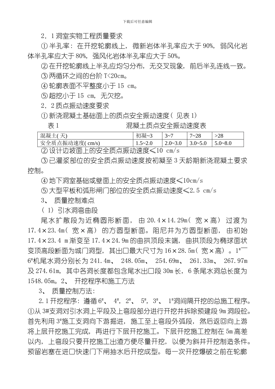 三峡地下电站洞室开挖施工质量控制模板_第2页