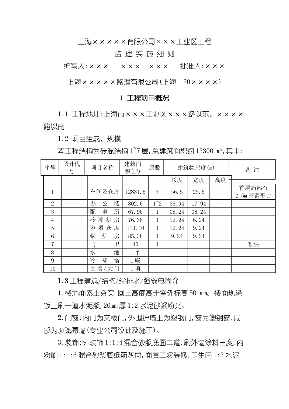 上海工程公司监理实施细则_第2页