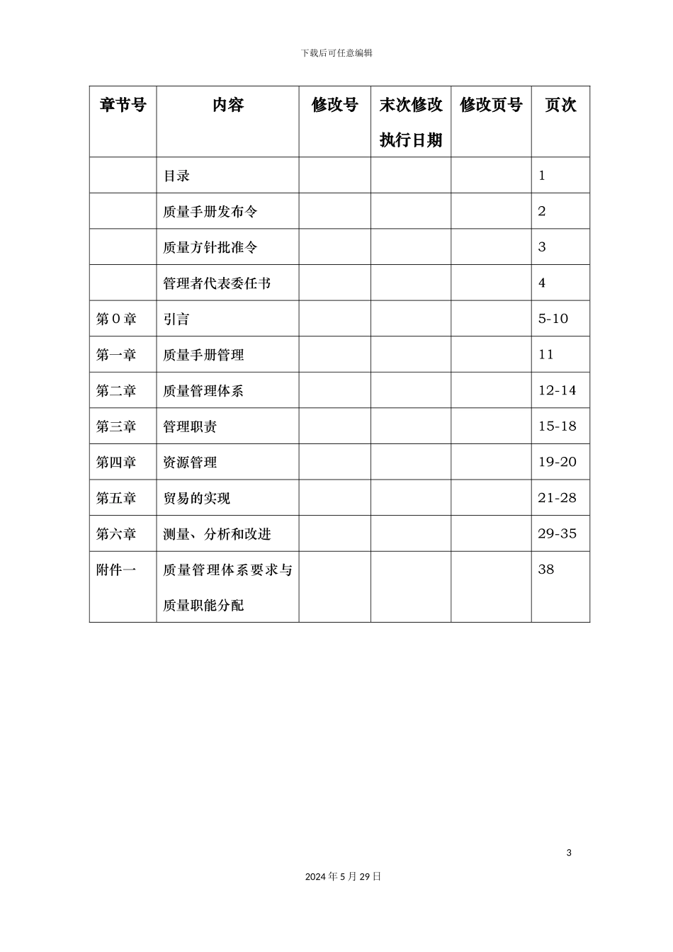 上海机电设备有限公司质量手册_第3页