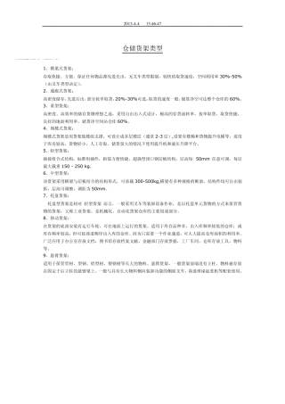 仓储货架类型