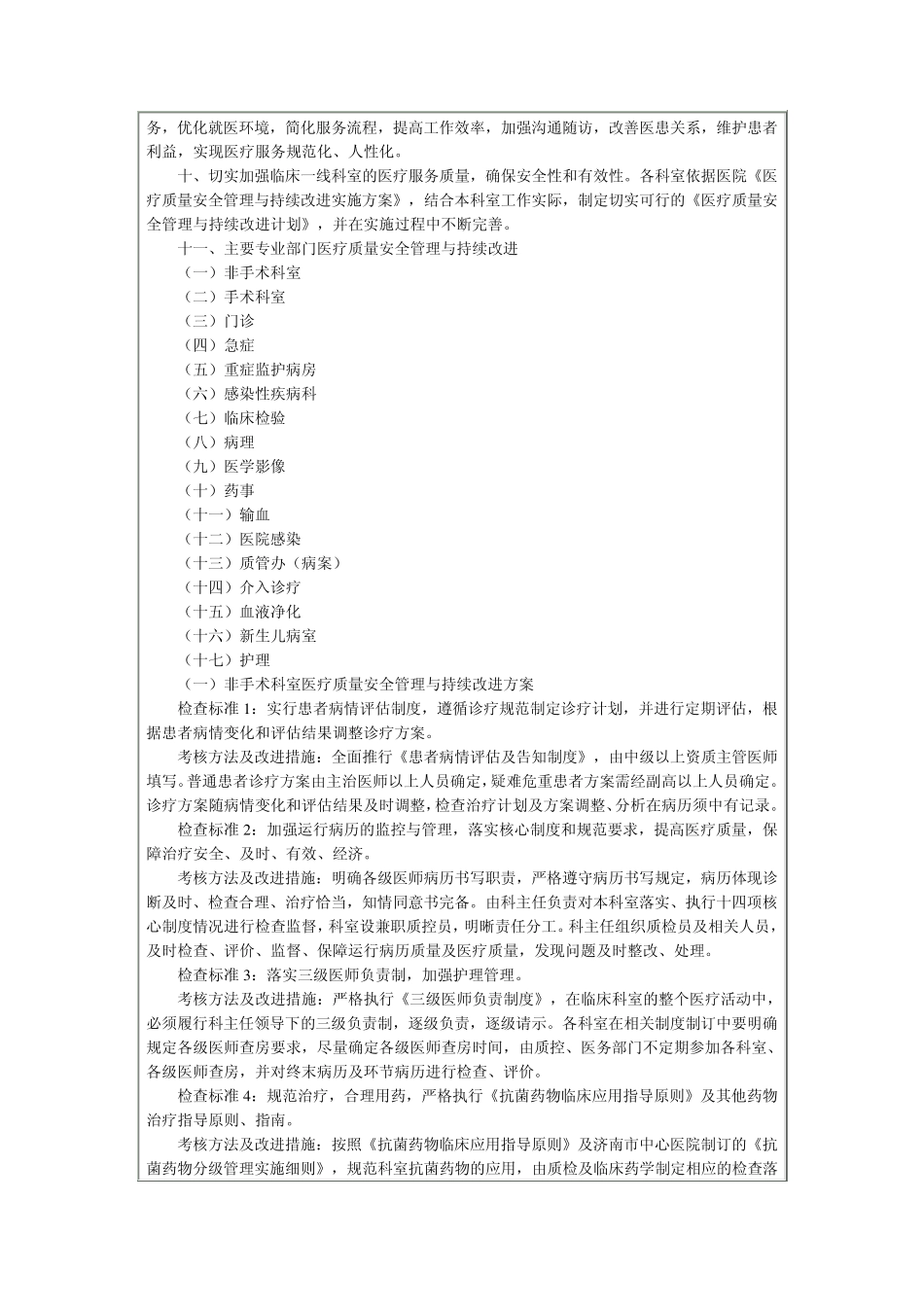 关于医疗质量安全管理和持续改进的方案_第2页