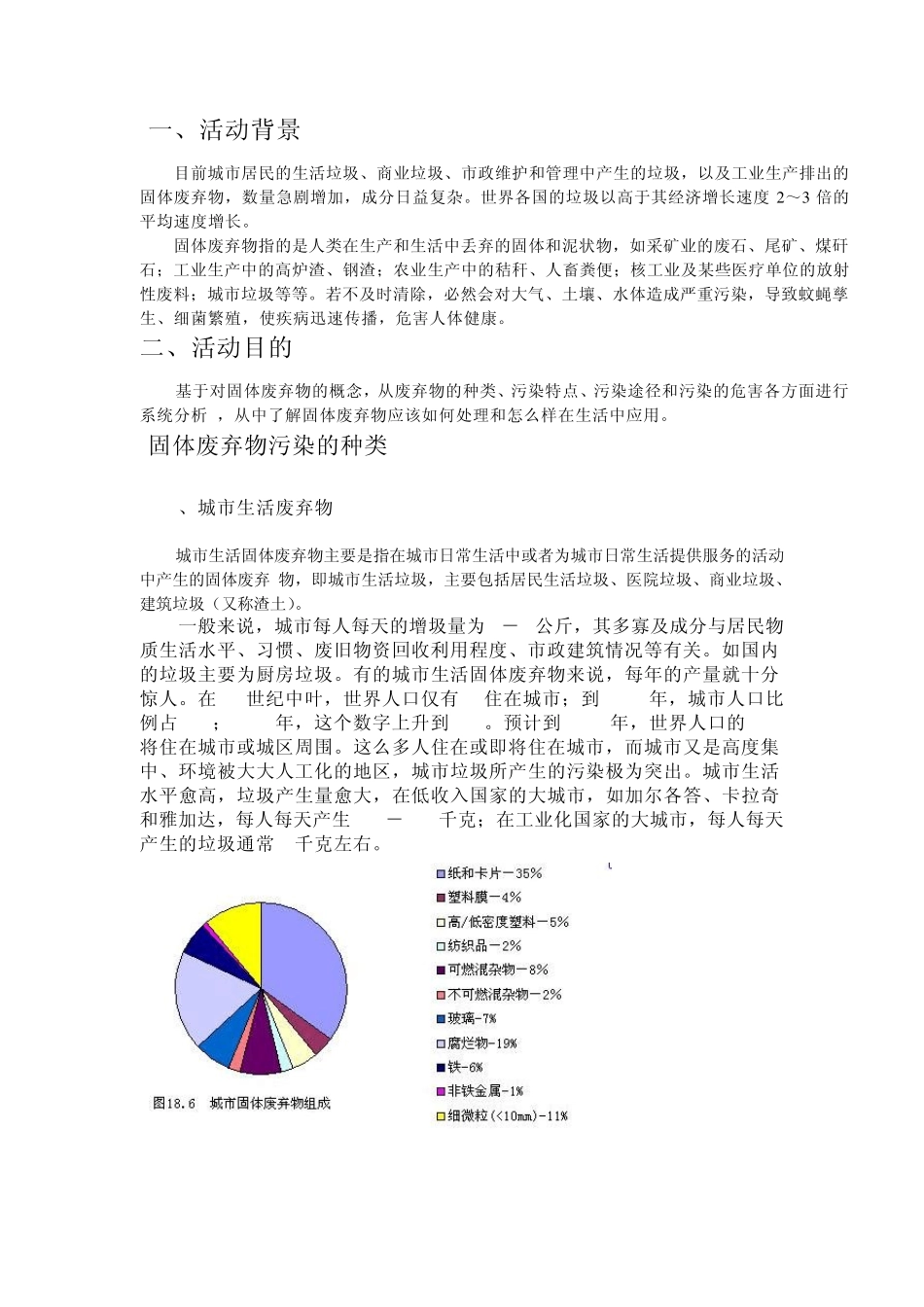 关于固体废弃物的调查报告_第1页