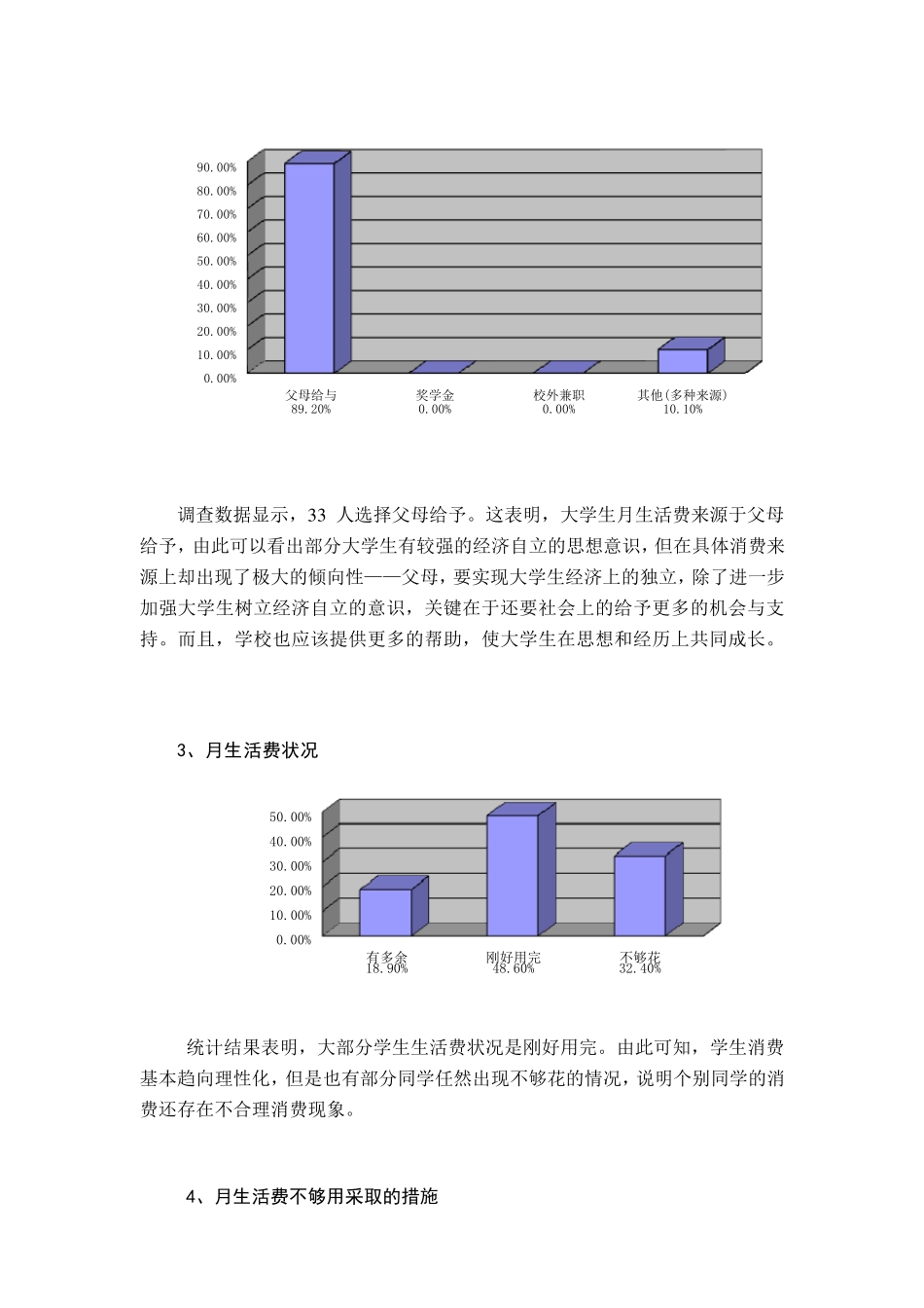关于在校大学生消费情况的调查报告_第3页