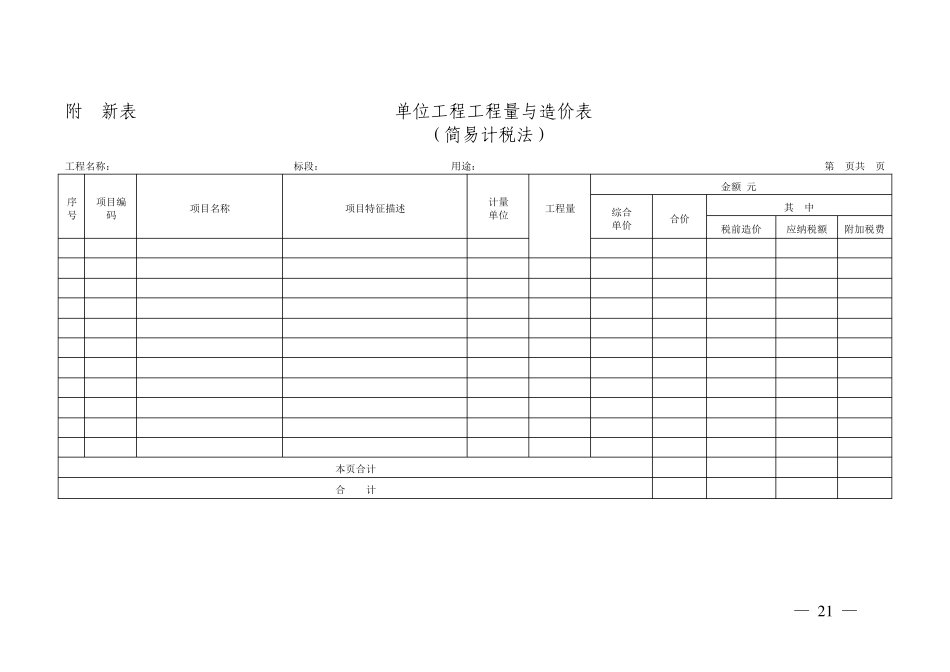 关于增值税条件下计费程序和计费标准的规定湘建价〔2016〕72号附件1附表二_第3页