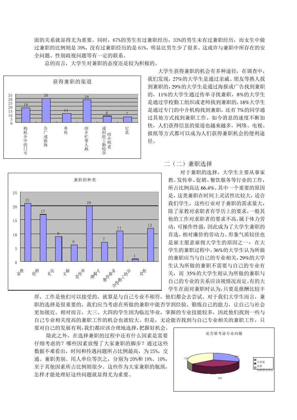 关于大学生社会兼职情况调查报告_第2页