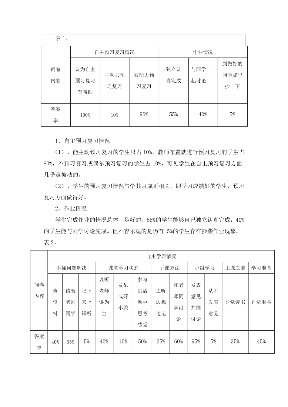 关于学生语文课堂学习情况的调查问卷分析报告_第3页