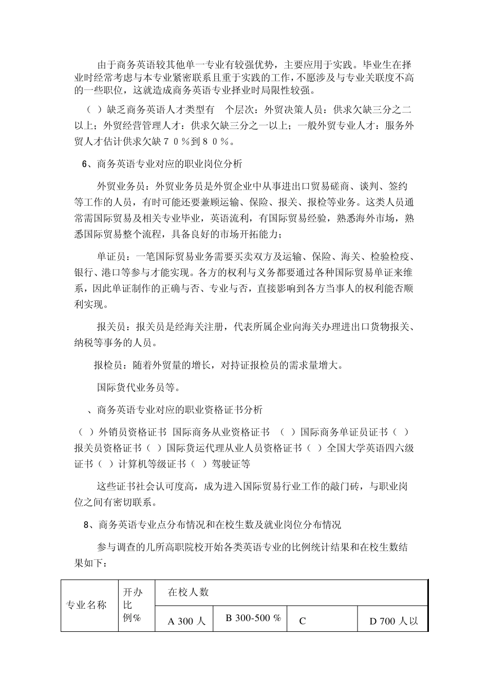 关于宁波市外贸公司商务英语专业人才需求调查报告_第2页
