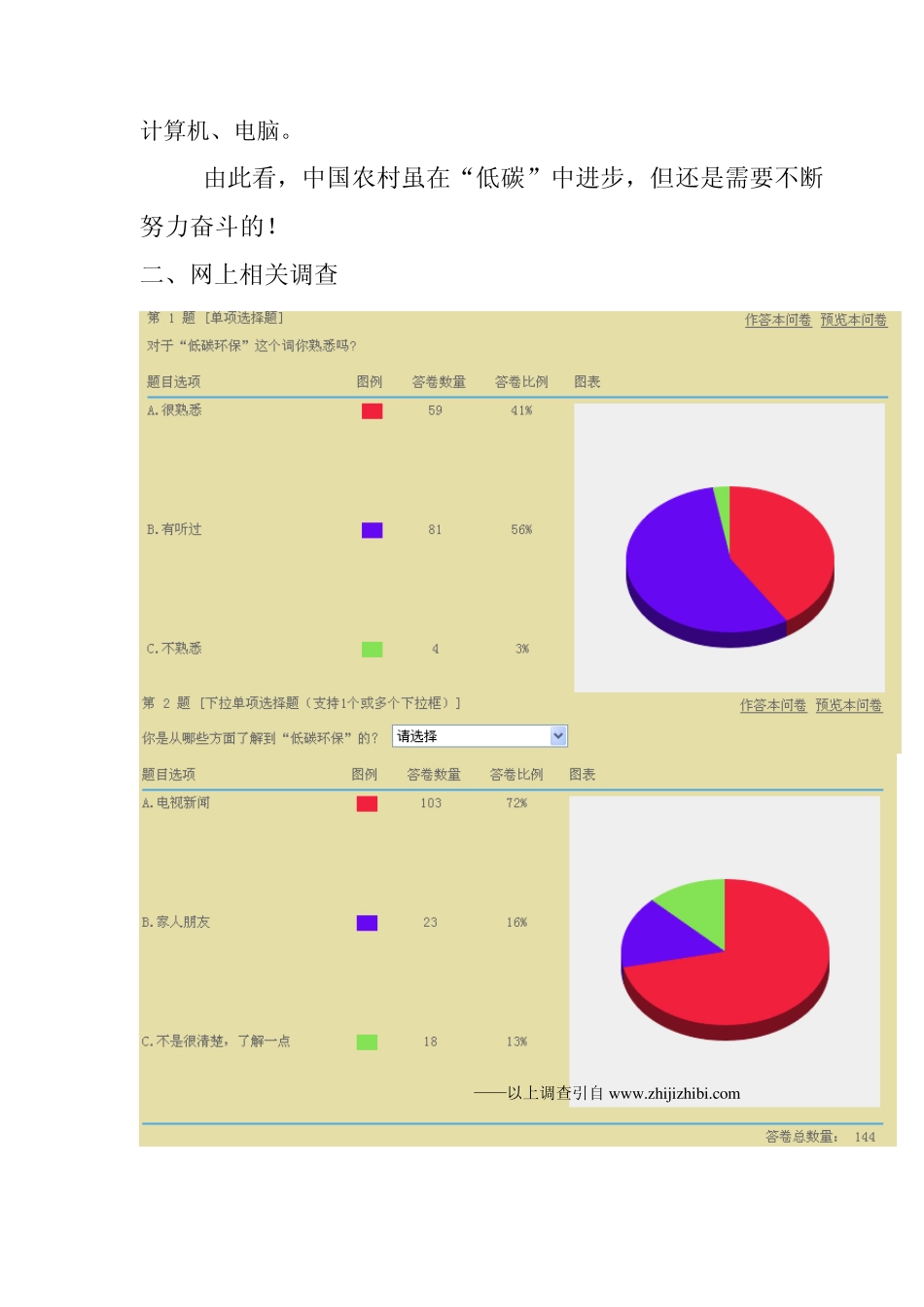 关于居民低碳意识与生活调查报告暑期社会实践_寒假社会实践._第3页