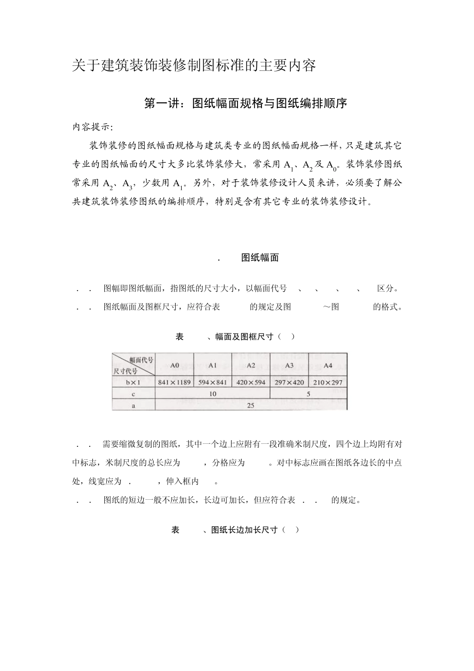 关于建筑装饰装修制图标准的主要内容_第1页
