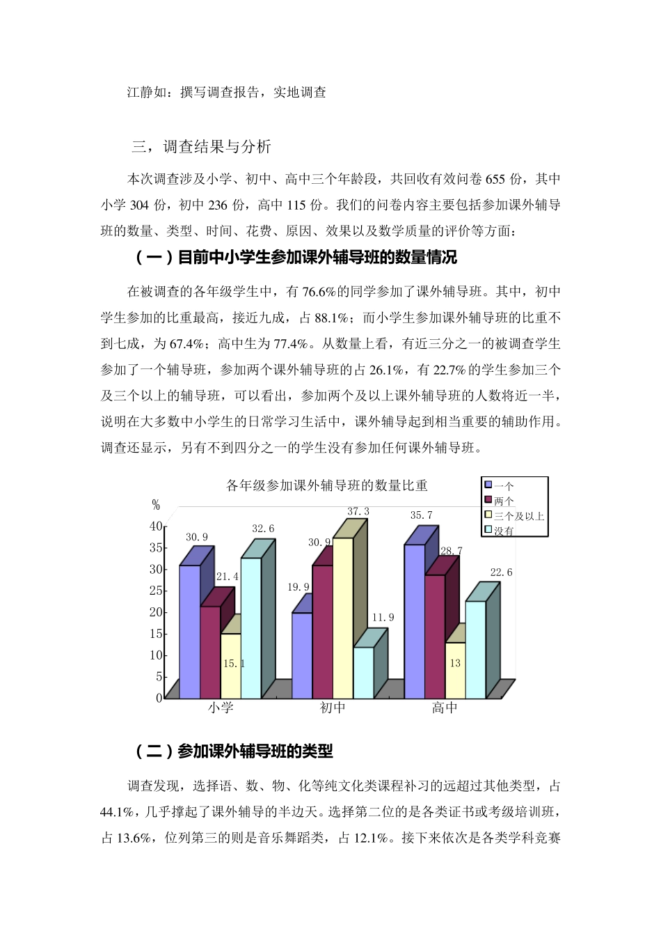 关于当前中小学生课外辅导状况的调查报告_第2页