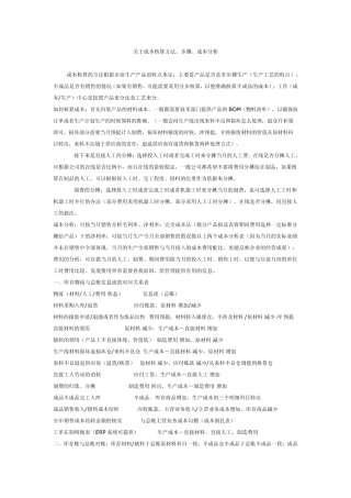 关于成本核算方法