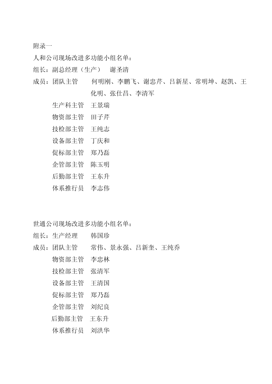 关于成立现场改进多功能小组的会议纪要_第2页