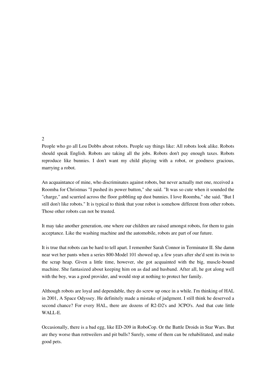 关于机器人的英语演讲稿_第2页
