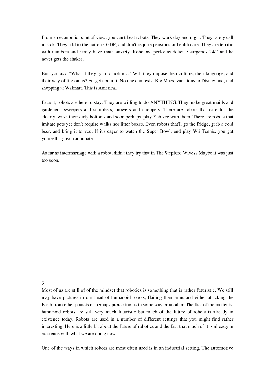 关于机器人的英语演讲稿_第3页