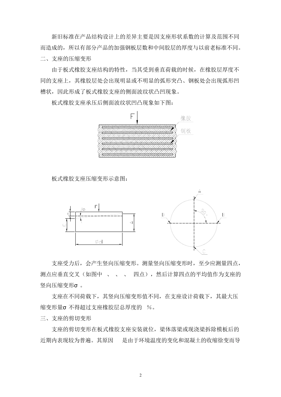 关于板式橡胶支座的设计及安装说明_第2页