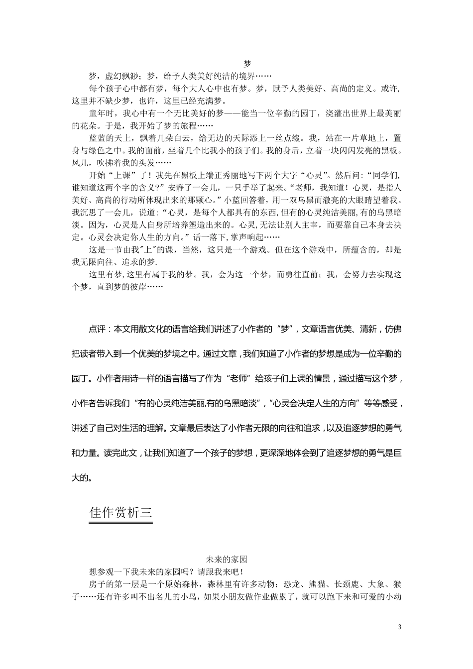 关于梦想的作文_第3页