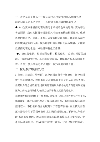 关于模面的的处理