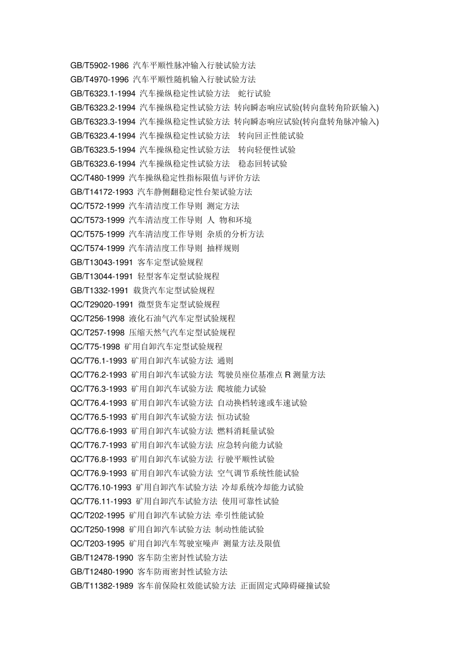 关于汽车的所有国家标准_第3页