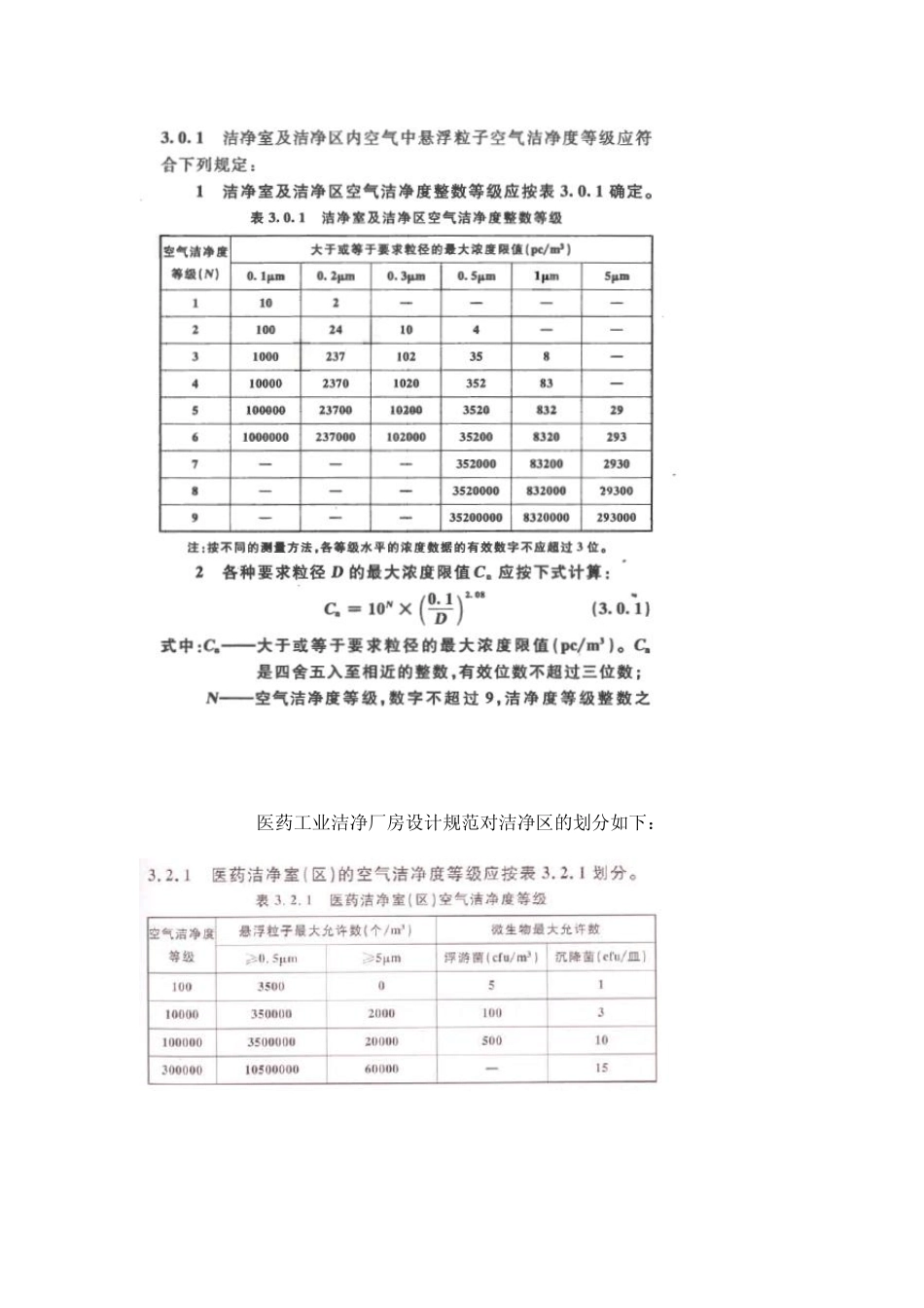 关于洁净车间等级与车间设计的资料_第2页