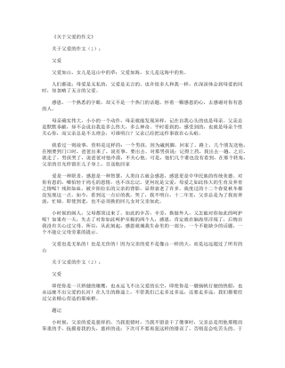 关于父爱的作文(共20篇)