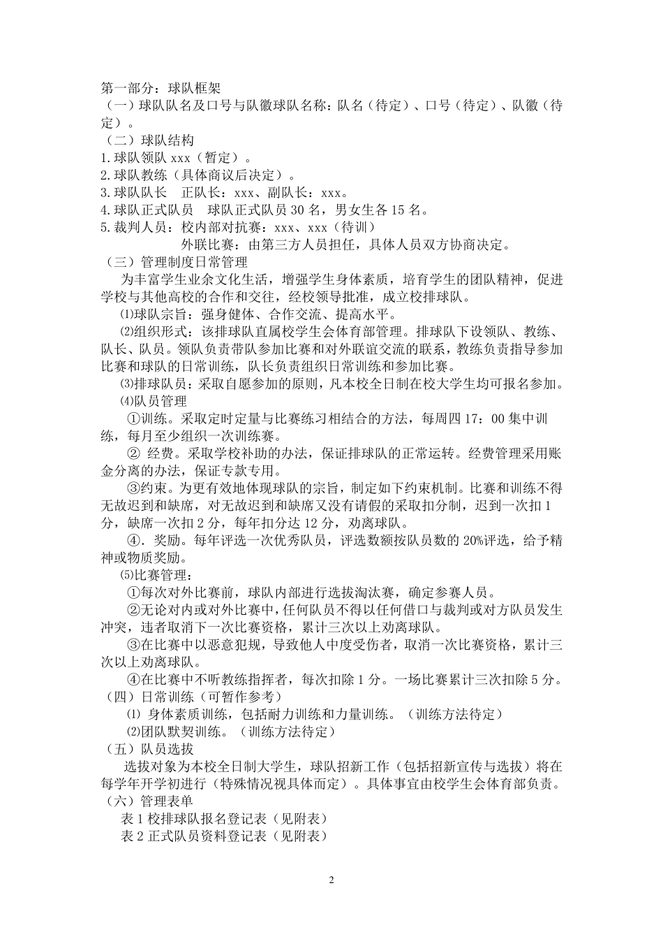 关于组建校排球队策划书_第3页