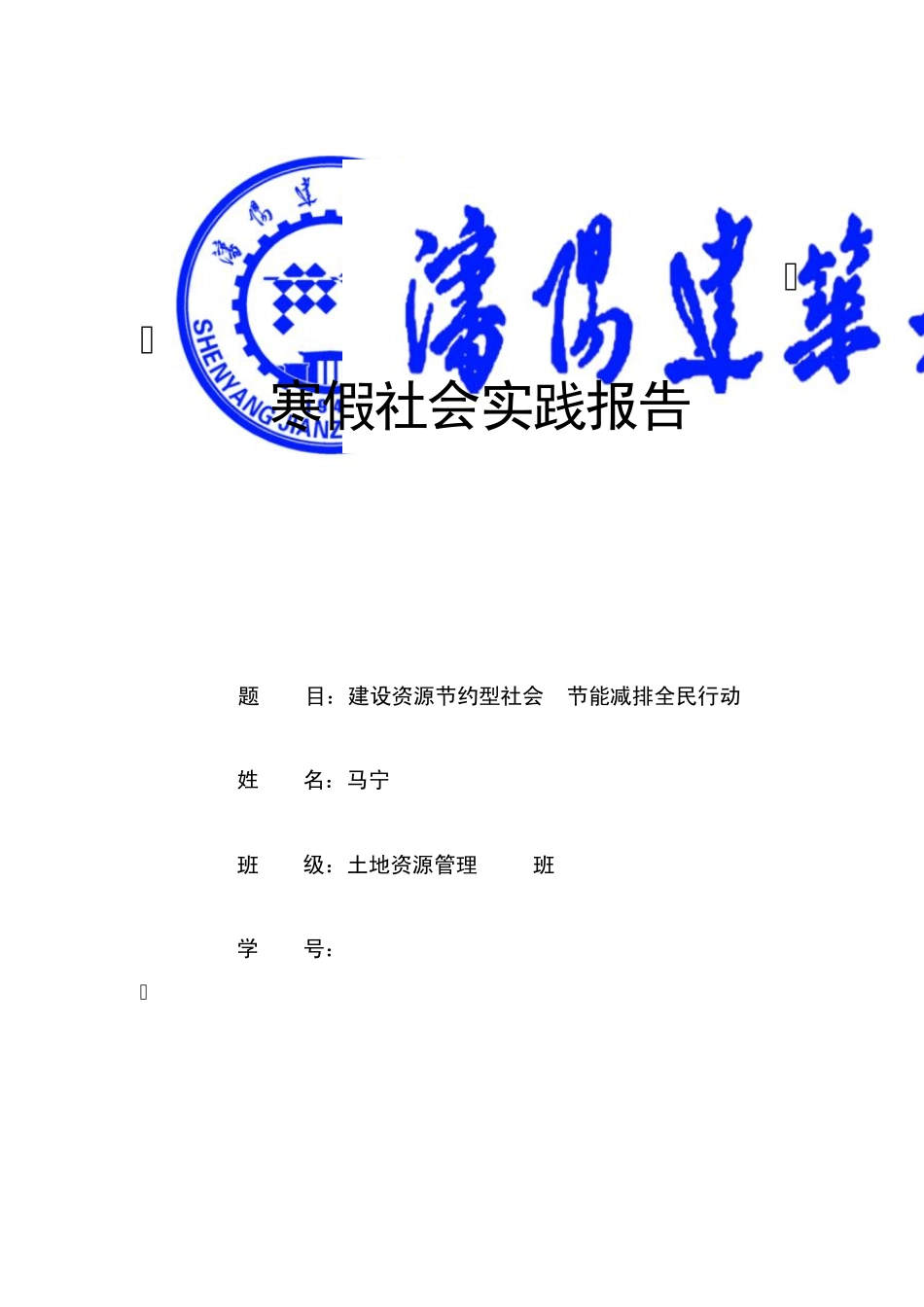 关于节能减排的社会实践活动报告_第1页