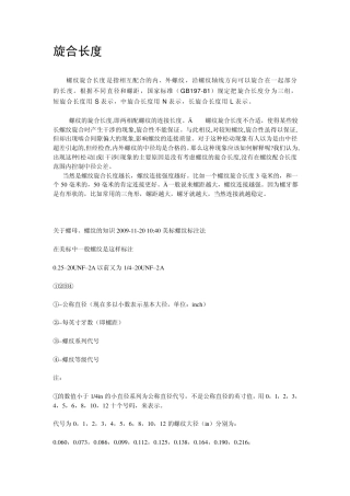 关于螺母、螺纹的知识