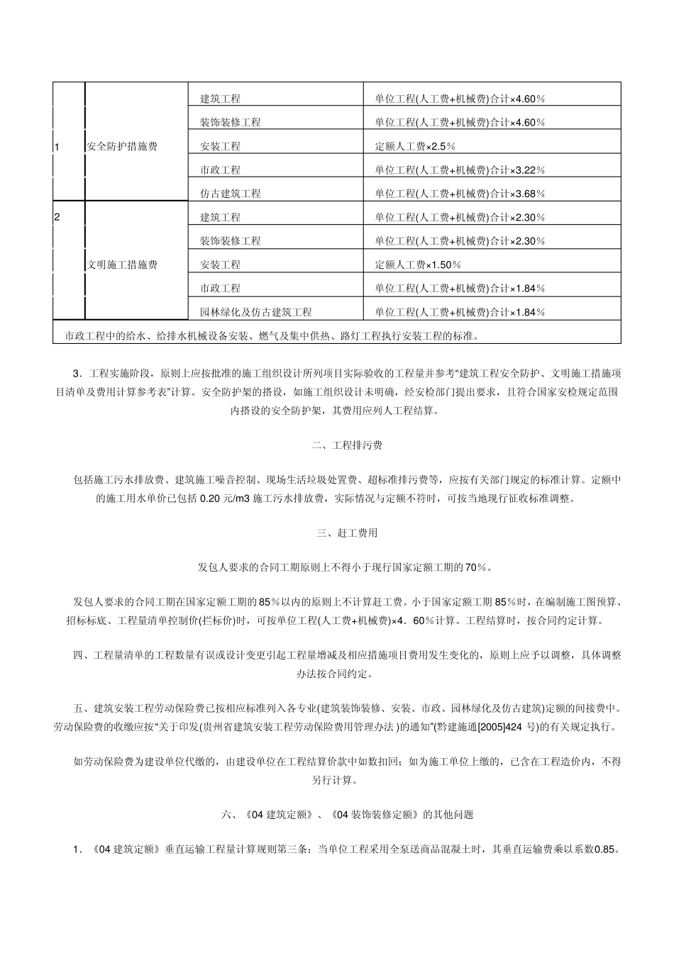 关于贵州省2004版五部计价定额有关问题的综合解释_第2页