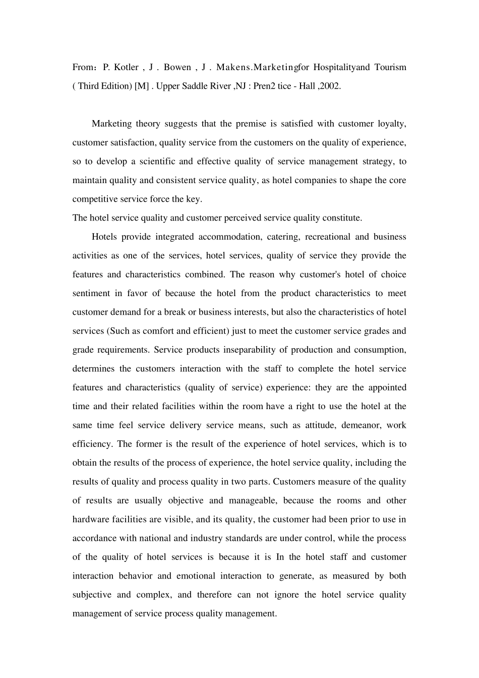 关于酒店服务英文文献_第1页