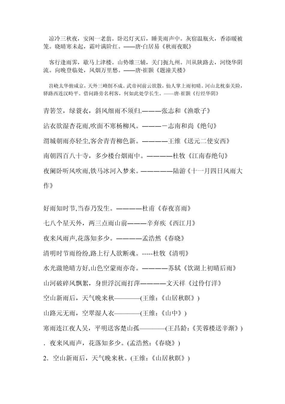 关于雨的诗句_第3页