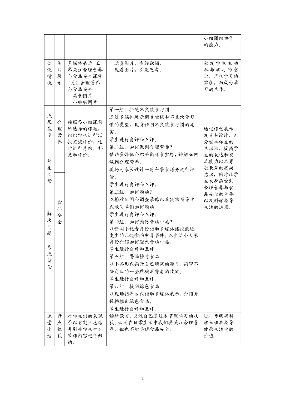 关注合理营养与食品安全教学设计_第2页