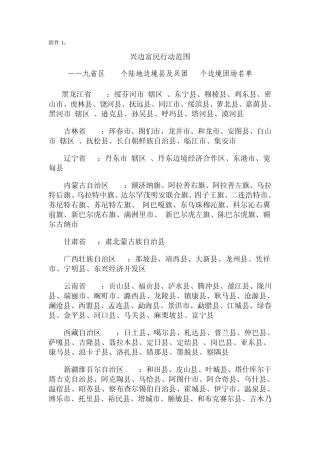兴边富民行动范围