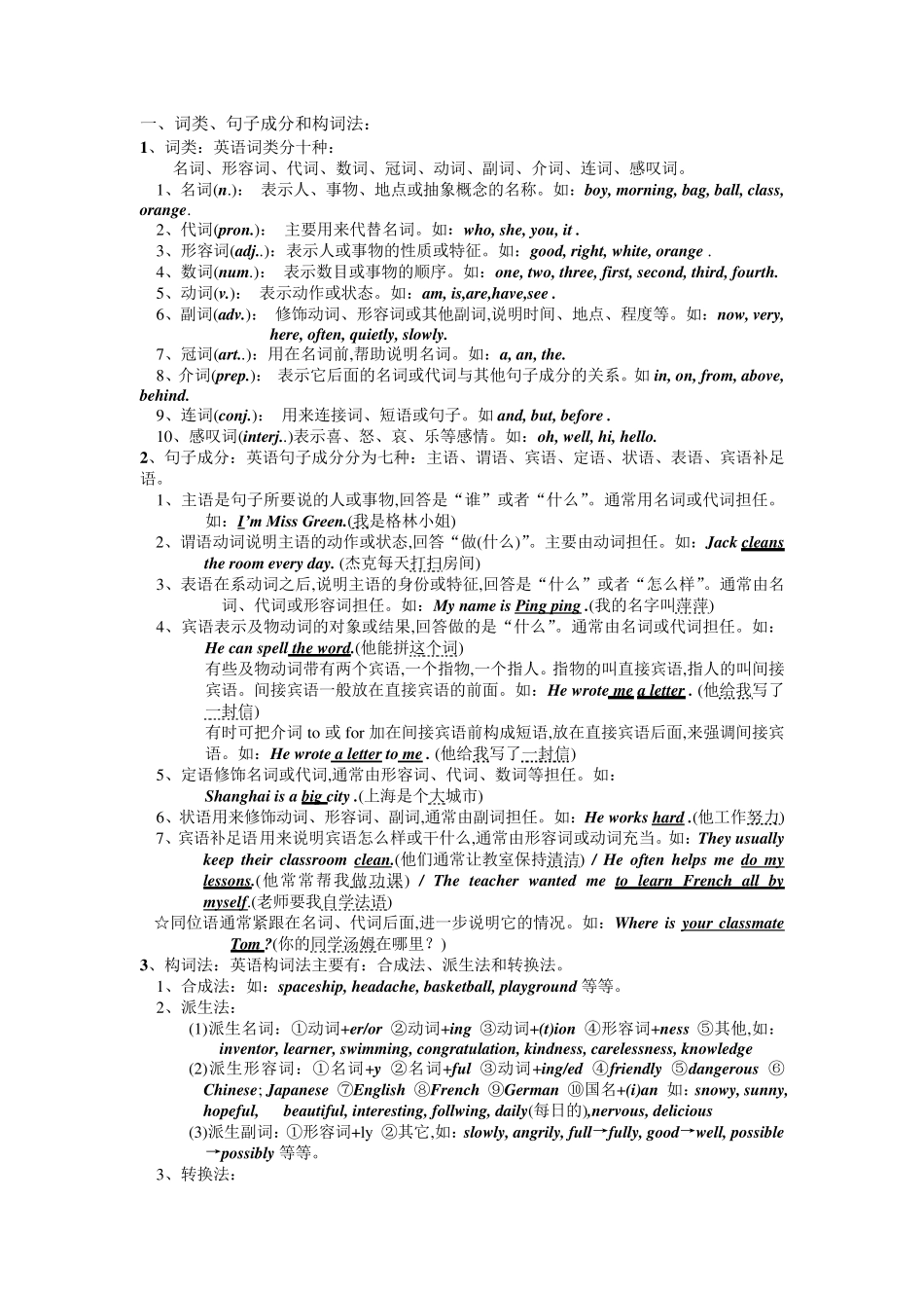 初中介词用法附练习及答案_第1页