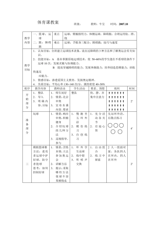 初中体育教案范文