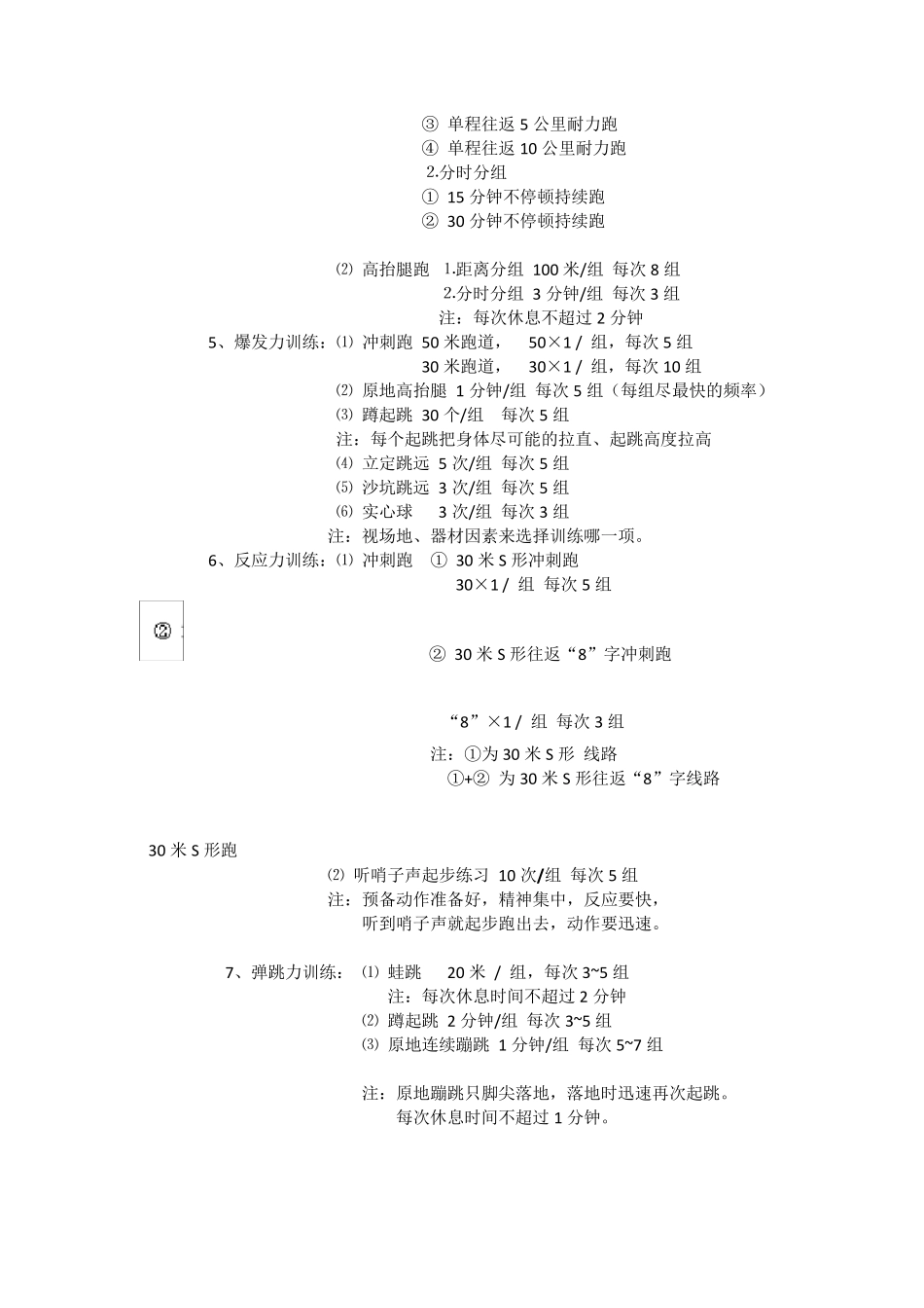 初中体育训练计划_第2页