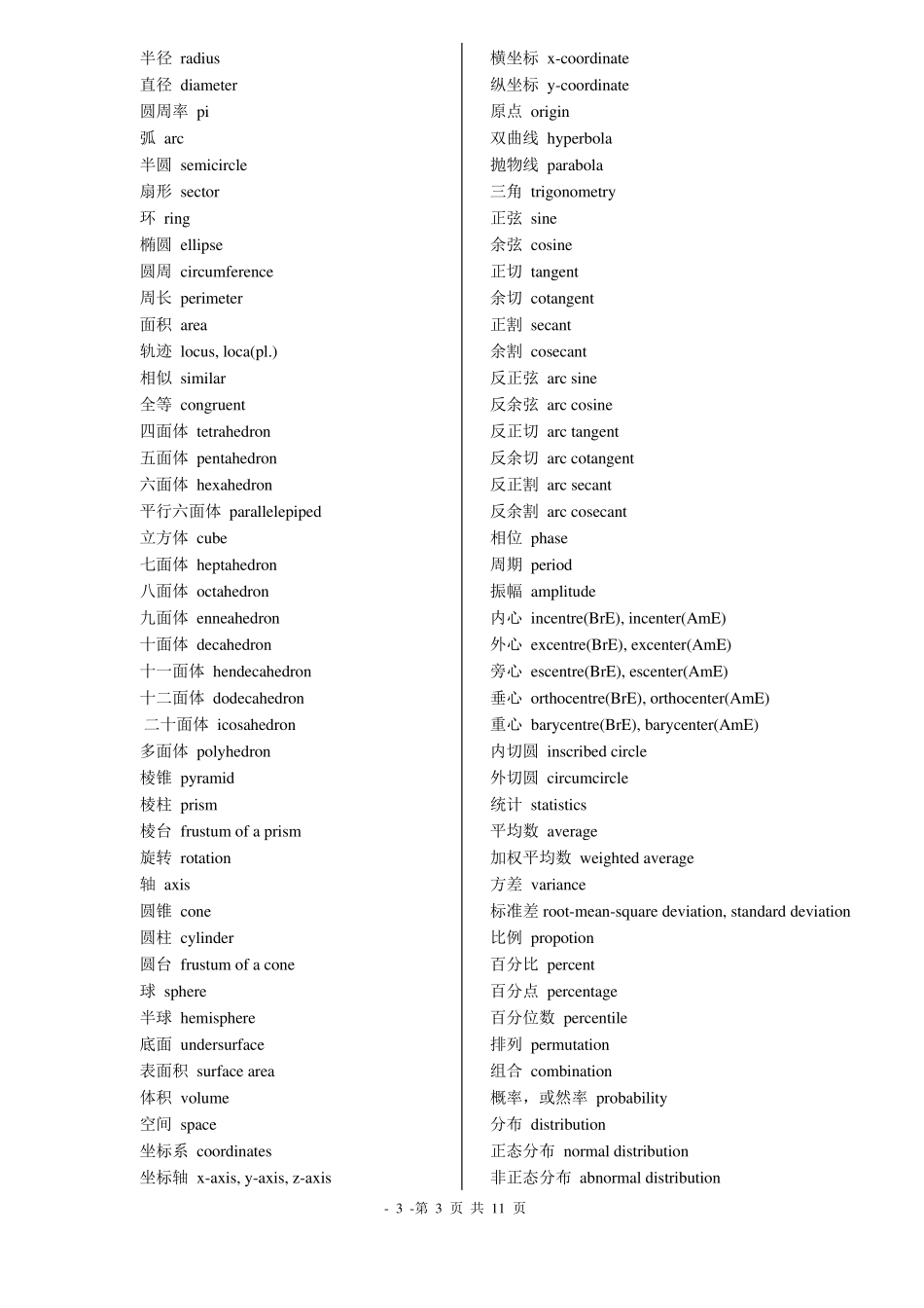 初中数学英语专业术语_第3页
