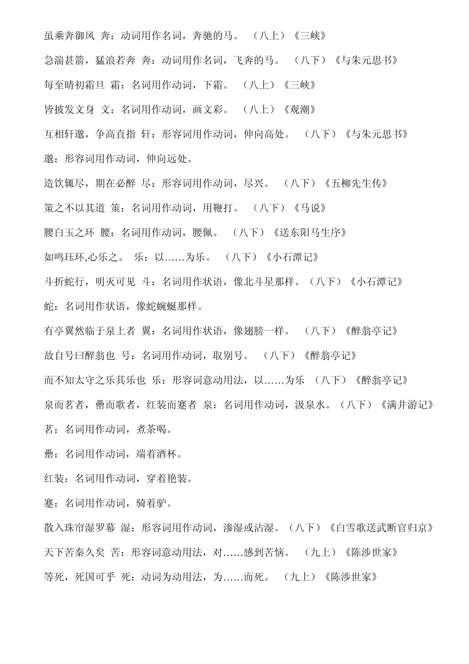 初中文言文词类现象_第2页
