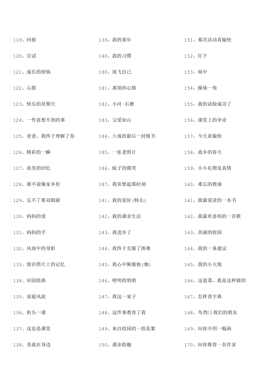 初中有创意的作文题目汇总_第3页