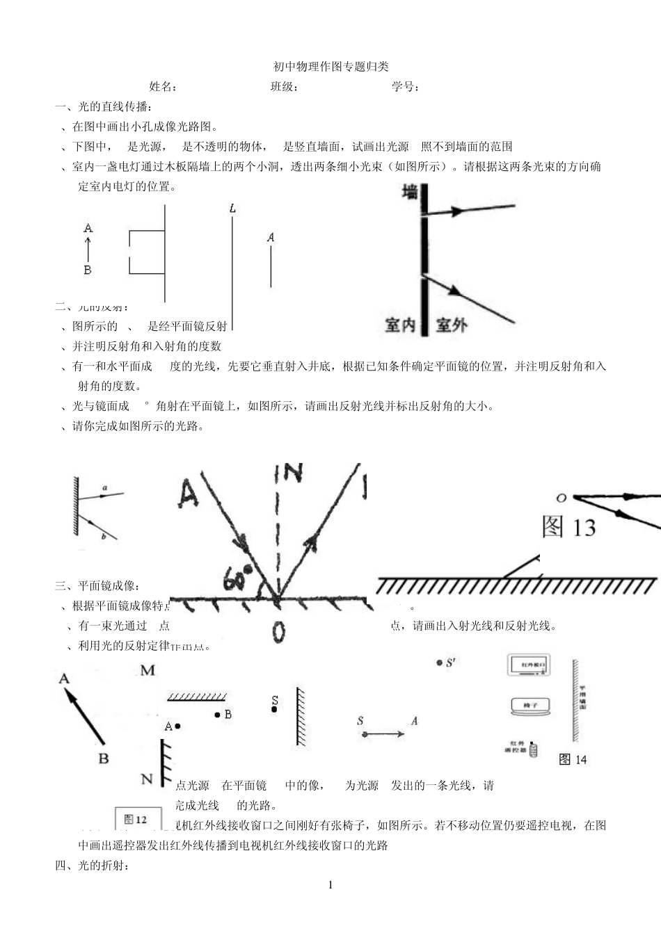初中物理作图归纳_第1页