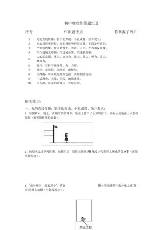 初中物理作图题汇总