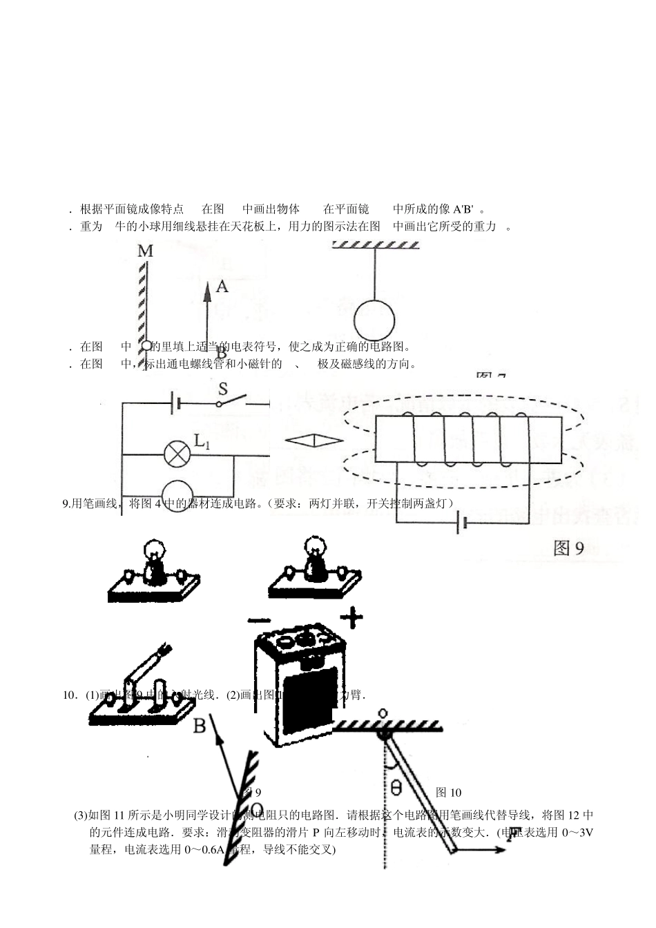 初中物理作图题汇总2134_第2页